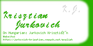 krisztian jurkovich business card